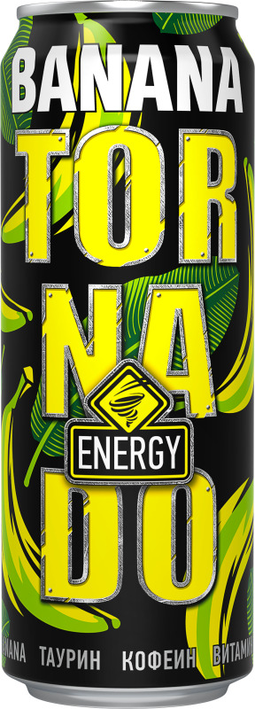 Напиток энергетический TORNADO ENERGY Banana 0.45 л