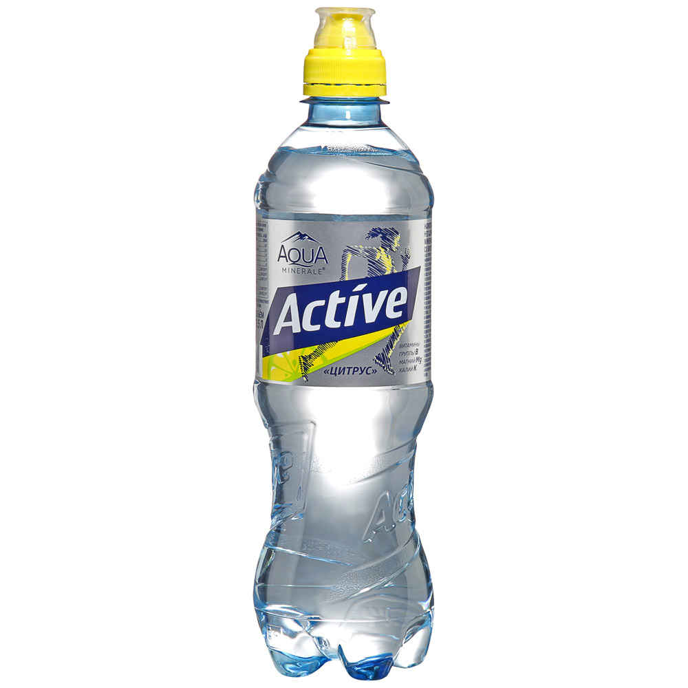 Напиток AQUA MINERALE "Active" со вкусом цитруса негазированный 0.6 л