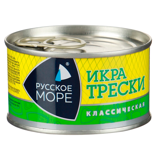 Икра РУССКОЕ МОРЕ трески классическая 130 г