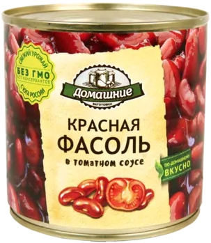 Фасоль ДОМАШНИЕ ЗАГОТОВКИ красная в томатном соусе 400 г