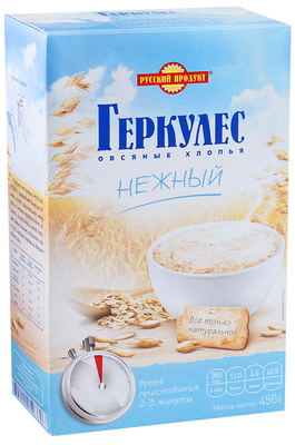Крупа Русский Продукт Хлопья Овсяные Геркулес Нежный 450 гр