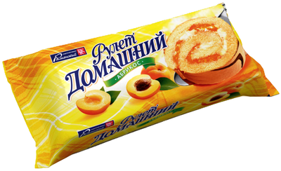 Рулет "Домашний" бисквитный абрикосовый 150 г