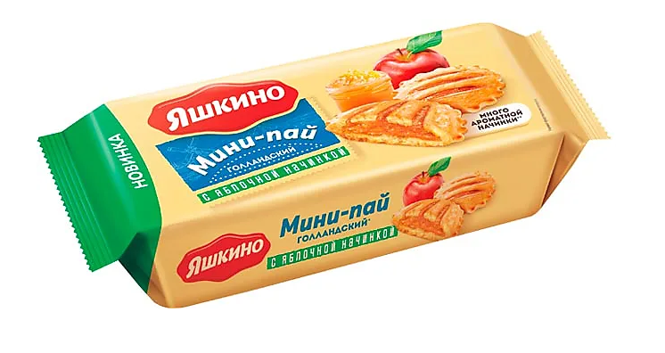 Печенье ЯШКИНО "Мини-пай голландский" с яблочной начинкой 180 г