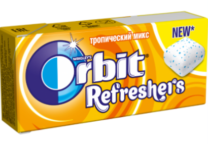 Жевательная резинка ORBIT "Refreshers" тропический микс 16 г