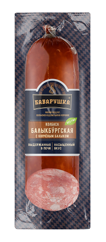 Колбаса БАВАРУШКА "Балыкбургская" с копчёным балыком варено-копченая 350 г