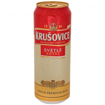 Пиво светлое пастеризованное "Krusovice Svetle" 0.43 л.