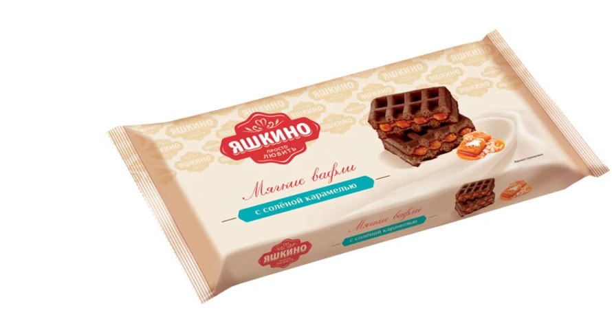 Вафли ЯШКИНО мягкие с соленой карамелью 120 г