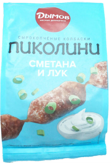 Колбаски ДЫМОВ "Пиколини сметана и лук" сырокопченые 50 г