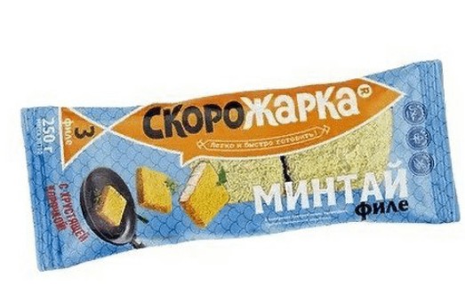 Минтай СКОРОЖАРКА "Треугольники из филе"  в панировке 300 г
