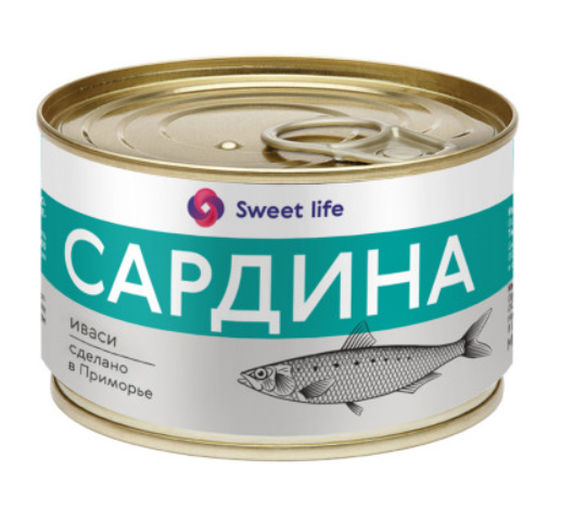 Сардина SWEET LIFE "Иваси" тихоокеанская натуральная 245 г