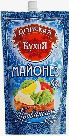 Майонез дой-пак Донская Кухня 67% 220 мл