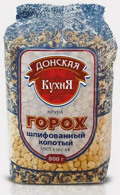 Горох ДОНСКАЯ КУХНЯ шлифованный колотый 800 г