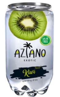 Напиток AZIANO "Exotic Kiwi" газированный со вкусом киви 350 мл