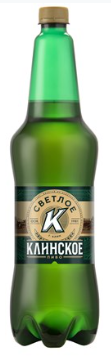 Пиво светлое пастеризованное "Клинское Светлое" 1.15 л.