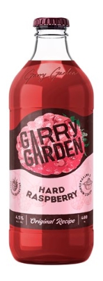 Пивной напиток пастеризованный "Garry Garden Hard Малина" со вкусом и ароматом малины 0.4 л.