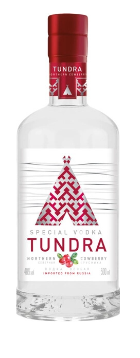 Водка особая "ТУНДРА СЕВЕРНАЯ БРУСНИКА. ВОДКА КРАЙНЕГО СЕВЕРА"