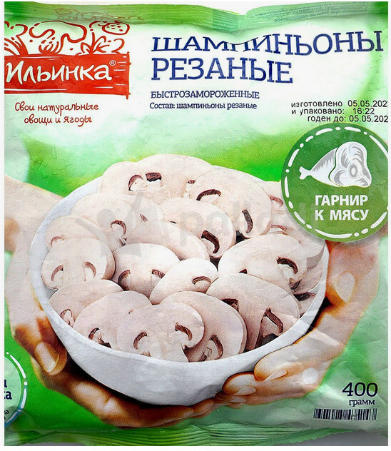 ШАМПИНЬОНЫ резаные 400гр. ИЛЬИНКА
