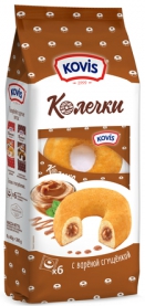 Пирожное KOVIS "Колечки" с кремом варёная сгущёнка 240 г