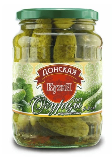Огурцы ДОНСКАЯ КУХНЯ маринованные 670 г