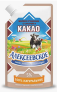 Молоко сгущенное АЛЕКСЕЕВСКОЕ с сахаром и какао 270 г 5%