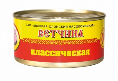 Ветчина Классическая Гост 325 г ж/б Йошкар-олинский Мясокомбинат