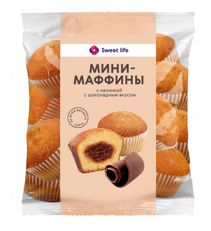 Мини-Маффины с Шоколадной Начинкой 465г
