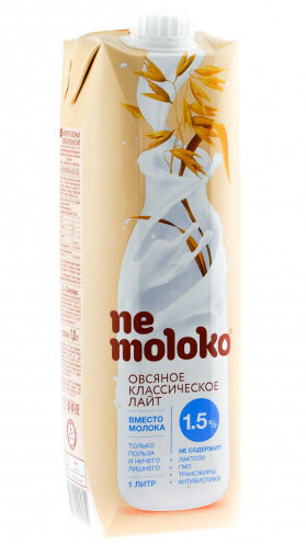 Напиток NE MOLOKO "Овсяный" классический лайт 1 л 1,5%