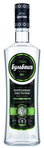 Водка особая "Бульбашъ Березовые листочки" 0.5 л.