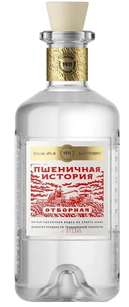 Водка "ПШЕНИЧНАЯ ИСТОРИЯ ОТБОРНАЯ" 0.5 л.