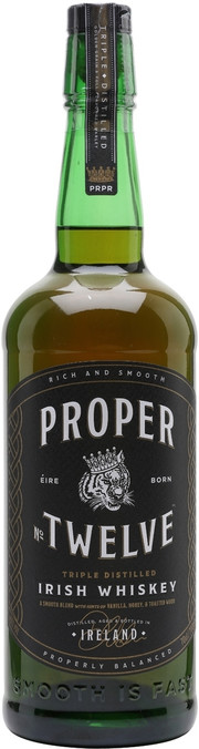 Виски купажированный "Proper No. Twelve Blended Irish Whisky" 0.7 л.