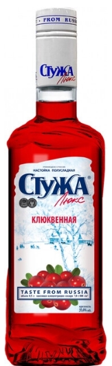 Настойка полусладкая "СТУЖА ЛЮКС КЛЮКВЕННАЯ"