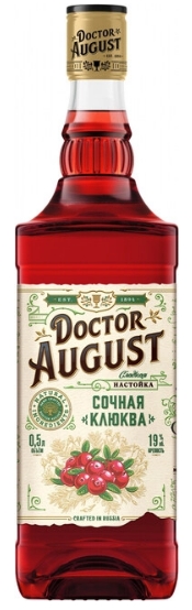 Настойка сладкая "Doctor August Сочная клюква" 0.5 л.