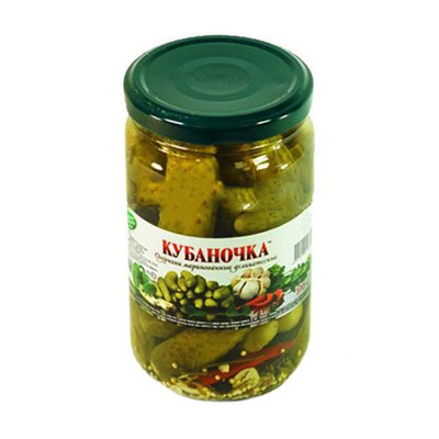 Корнишоны Кубаночка Маринованные ст/б 360г