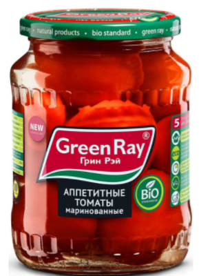 Томаты Green Ray Кубанские Маринованные с Зеленью 720мл