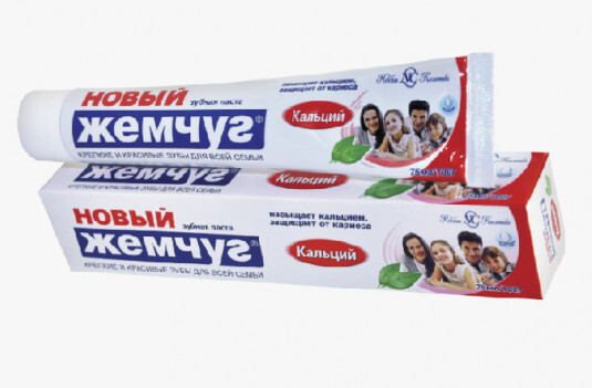 Зубная паста Новый жемчуг Кальций с мятой туб. 50 мл пач. картон.1