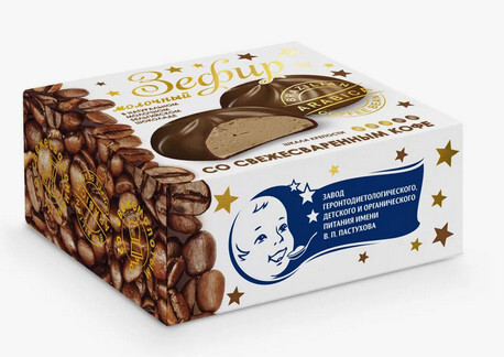 Зефир им.В.П.Пастухова 60г кофе в мол бел. шоколаде