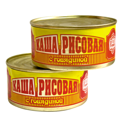 Каша РУССКИЕ КОЛБАСЫ рисовая с говядиной 325 г