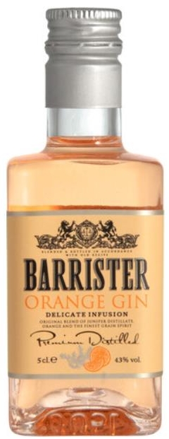 Джин дистиллированный "Barrister Orange" 43% 0.05 л.