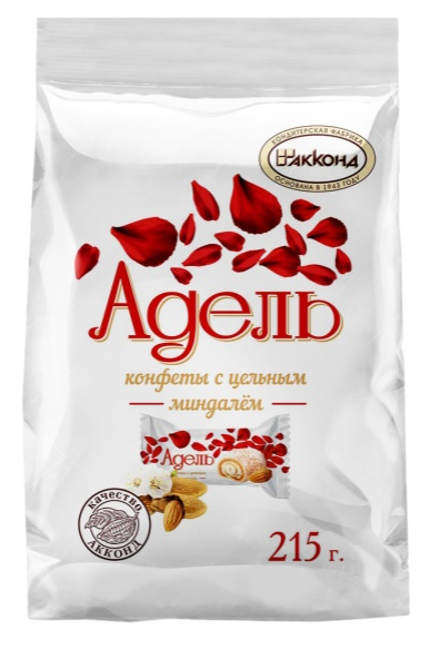 Конфеты АДЕЛЬ с цельным миндалем 215 г