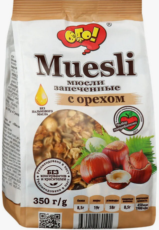 Мюсли Ого Запеченные с Орехом 350г