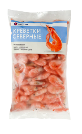 Креветки SWEET LIFE северные неразделанные 250+ 500 г