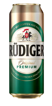 Пиво светлое пастеризованное "Rudiger Original Premium" 0.45 л.