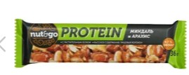 Батончик PROTEIN "Nut&Go" с миндалем, арахисом и арахисовой пастой 36 г