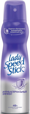 Lady Speed Stick Дезодорант-антиперспирант Антибактериальный эффект балл. аэроз. 150 мл