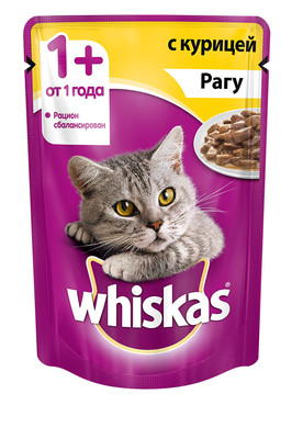 WHISKAS рагу с курицей 85 г