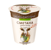 Сметана АГРОКОМПЛЕКС термостатная 300 г 20%