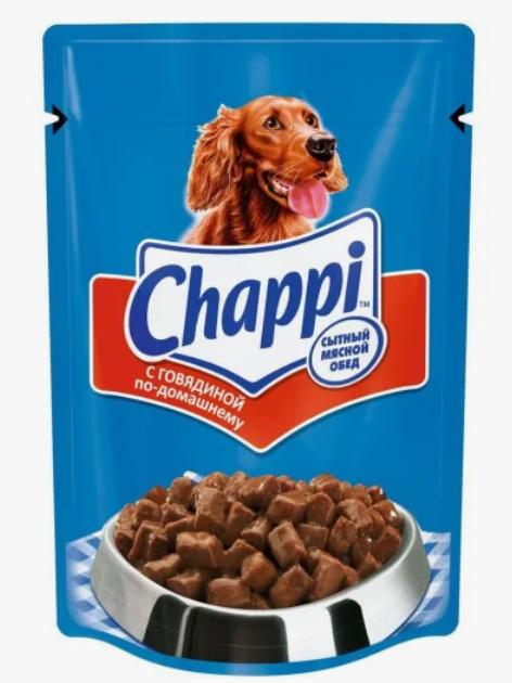 Корм для собак Chappi Пауч говядина по-домашнему 85 г