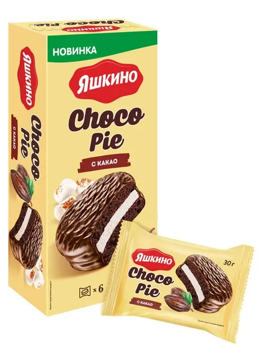 Печенье ЯШКИНО "Choco Pie" с какао 180 г