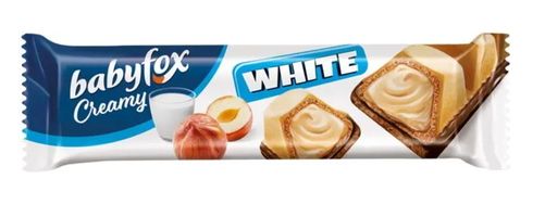 Батончик BABY FOX "Creamy White" вафельный молочно-ореховый 18.2 г