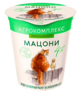 Мацони АГРОКОМПЛЕКС 300 г 4%